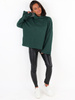 Oversized volný svetr s rolákem zelená c400