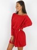 Volné Šaty S Kimonovým Páskem Nadměrné Velikosti | červená X182