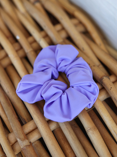 Široká elastická scrunchie do vlasů z Lycry nachový S112